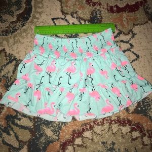 Blue/green Flamingo skort